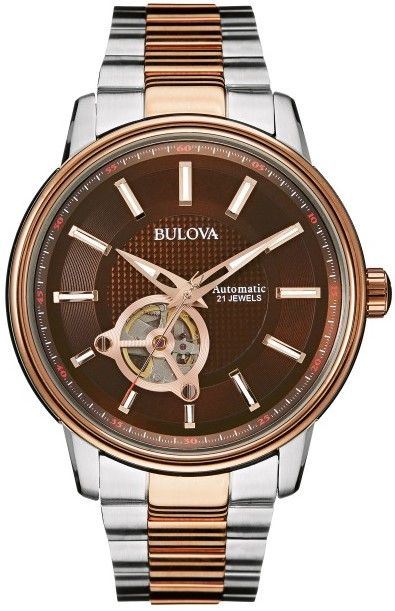 BULOVA Men's Automatic Rose And Silver Link