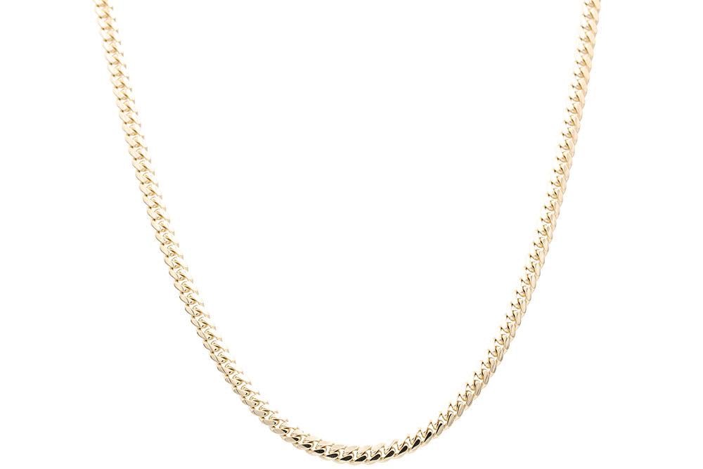 Men's Yellow Gold 10K Cuban Link Chain - Miral Jewelry