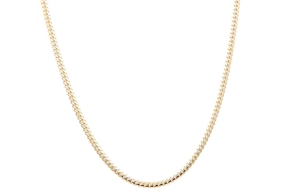 Men's Yellow Gold 10K Cuban Link Chain - Miral Jewelry