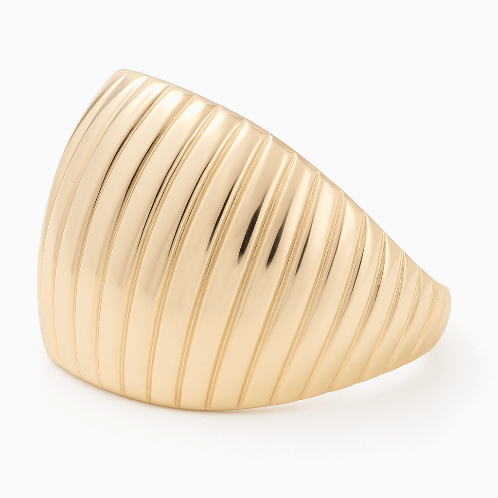 10K Yellow Gold Fashion with Cz Women's Ring