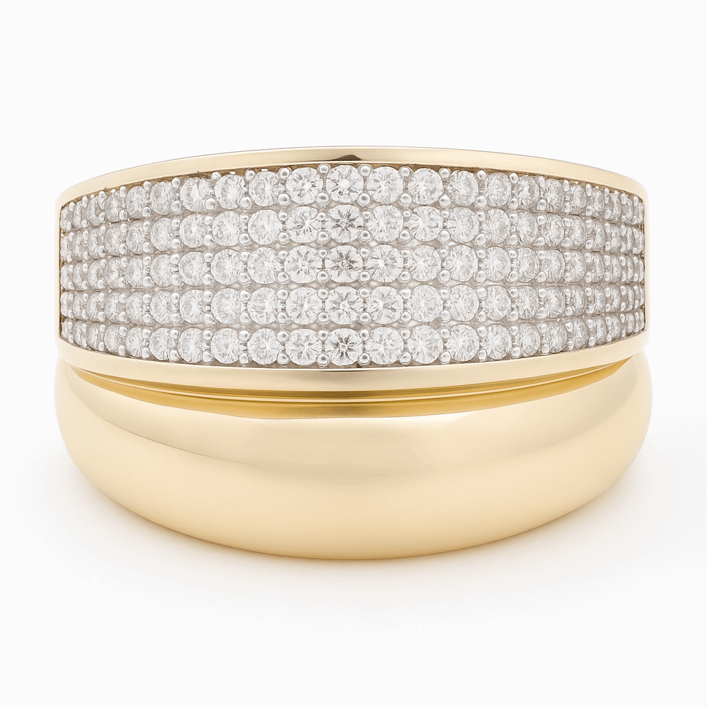 10K Yellow Gold Fashion with  Cz Women's Ring