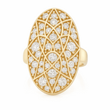 10K  Yellow Gold Fashion with  Cz Women's Ring
