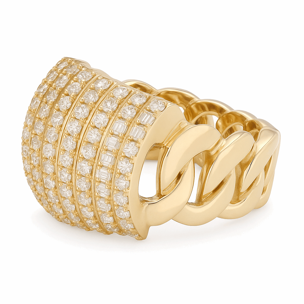 10K  Yellow Gold Fashion with  Cz Women's Ring