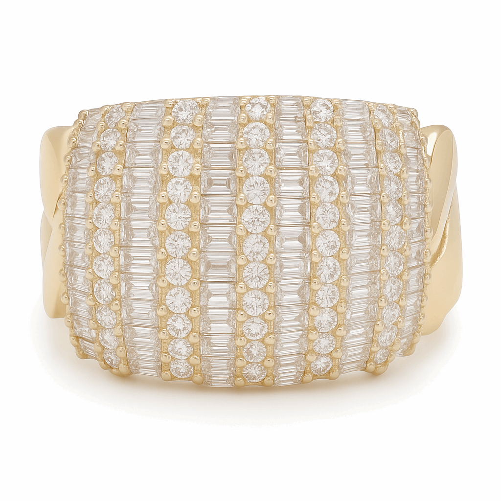 10K  Yellow Gold Fashion with  Cz Women's Ring