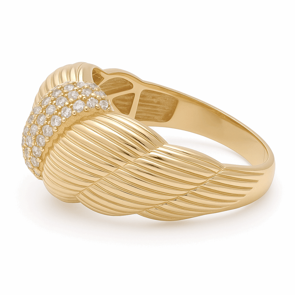 10K Yellow Gold   Fashion with Cz Women's Ring