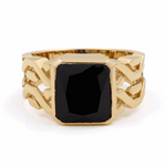 14k Yellow Gold  Square Onix Fashion Ring