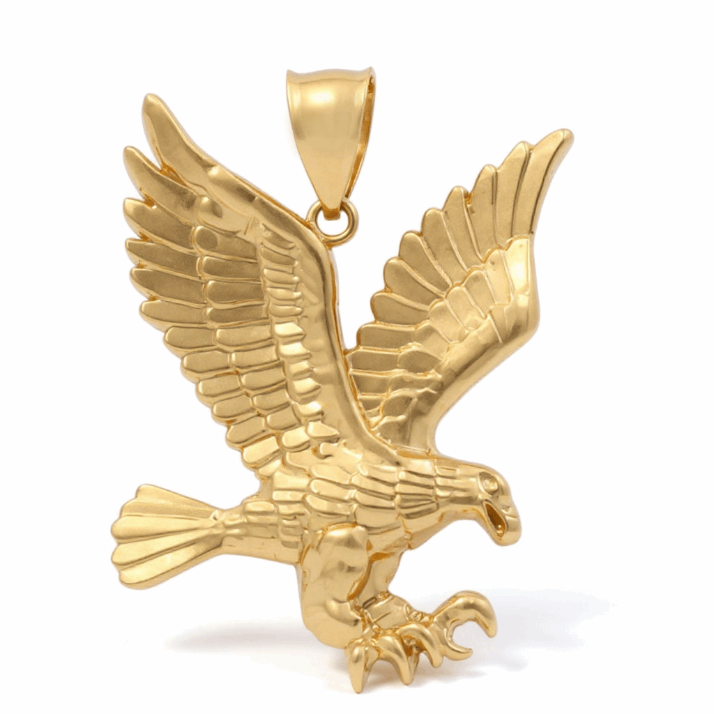 10K Yellow Gold Eagle Pendant