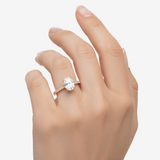 14K Yellow Gold Engagement with Cz Fashion Women's Ring