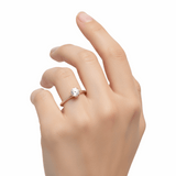 14K Yellow Gold Engagement with Cz Fashion Women's Ring