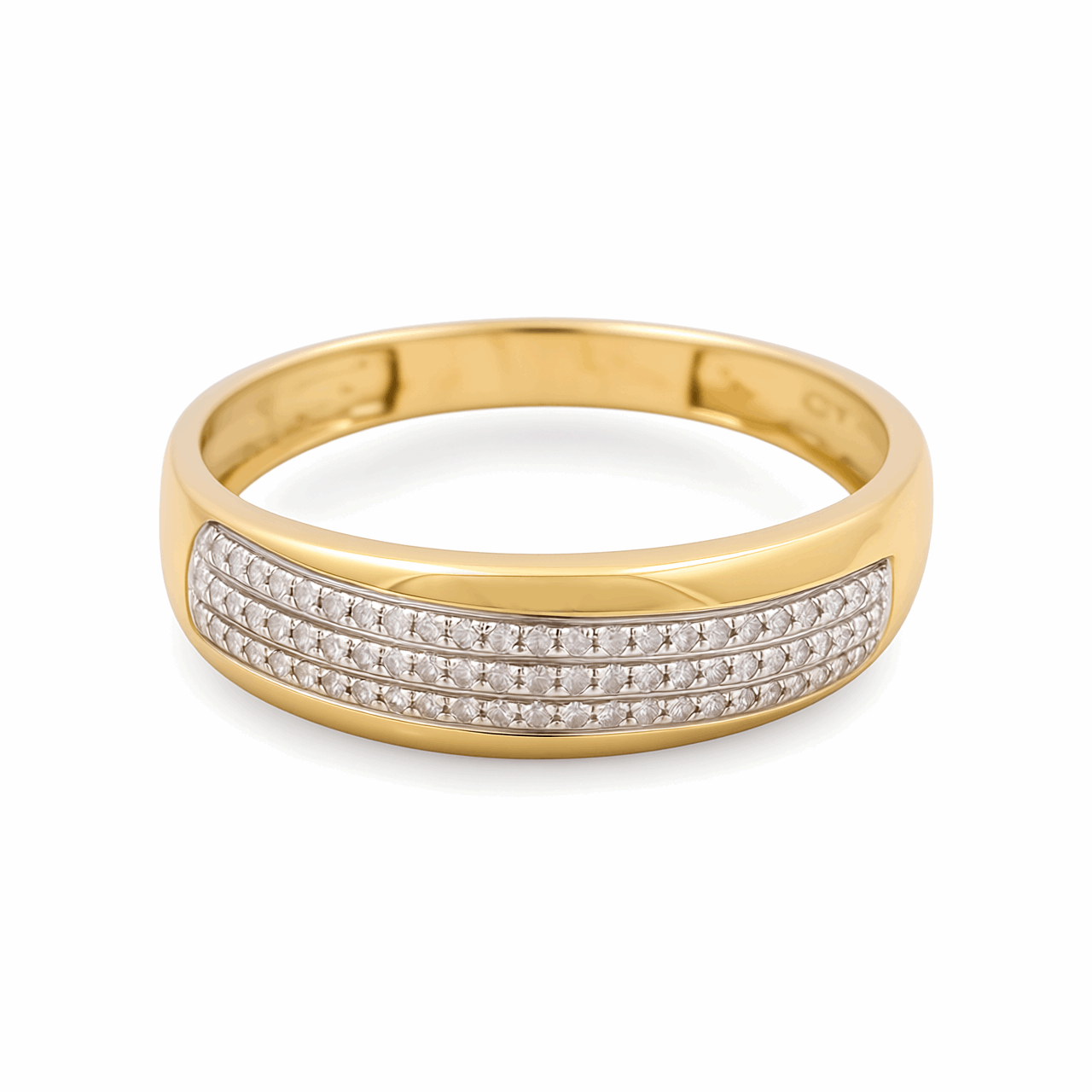 10k Yellow Gold  Pear 3 Pieces Set with 0.50tw Round Diamonds