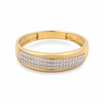 10k Yellow Gold  Pear 3 Pieces Set with 0.50tw Round Diamonds