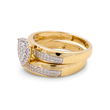 10k Yellow Gold  Pear 3 Pieces Set with 0.50tw Round Diamonds