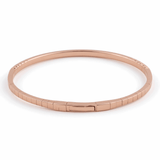 Rose Gold 14K Bangle Diamond Women's Bracelet with 1.00Tw Round Diamonds - Miral Jewelry