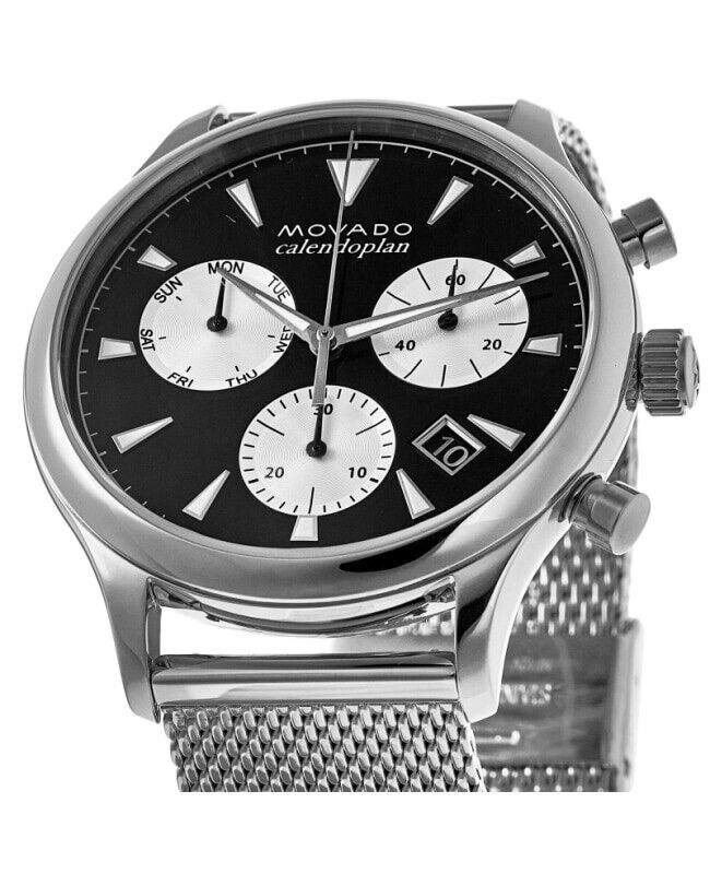 MOVADO Heritage 43mm Women's Chronograph Stainless Steel Watch