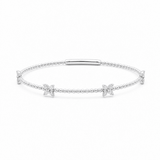 White Gold 14K Bangle Diamond Women's Bracelet with 0.50Tw Round Diamonds - Miral Jewelry