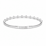 White Gold 14K Bangle Diamond Women's Bracelet with 0.50Tw Round Diamonds - Miral Jewelry