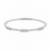 White Gold 14K Bangle Diamond Women's Bracelet with 0.50Tw Round Diamonds - Miral Jewelry