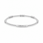 White Gold 14K Bangle Diamond Women's Bracelet with 0.50Tw Round Diamonds - Miral Jewelry