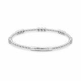 White Gold 14K Bangle Diamond Women's Bracelet with 0.50Tw Round Diamonds - Miral Jewelry