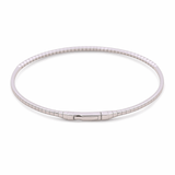 White Gold 14K Bangle Diamond Women's Bracelet with 0.50Tw Round Diamonds - Miral Jewelry