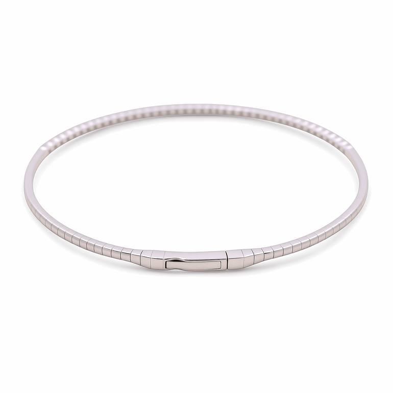 White Gold 14K Bangle Diamond Women's Bracelet with 0.50Tw Round Diamonds - Miral Jewelry