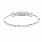 White Gold 14K Bangle Diamond Women's Bracelet with 2.00Tw Round Diamonds - Miral Jewelry