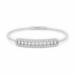 White Gold 14K Bangle Diamond Women's Bracelet with 2.00Tw Round Diamonds - Miral Jewelry