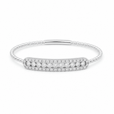 White Gold 14K Bangle Diamond Women's Bracelet with 2.00Tw Round Diamonds - Miral Jewelry
