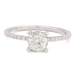 White Gold 14K Round Diamond Bridal Engagement Ring - Miral Jewelry