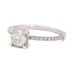 White Gold 14K Round Diamond Bridal Engagement Ring - Miral Jewelry