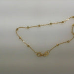 Yellow 14 Karat Beads Bracelet Length 7 - Miral Jewelry