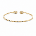 Yellow Gold 10K Bangle Diamond Women's Bracelet with 0.50Tw Round Diamonds - Miral Jewelry