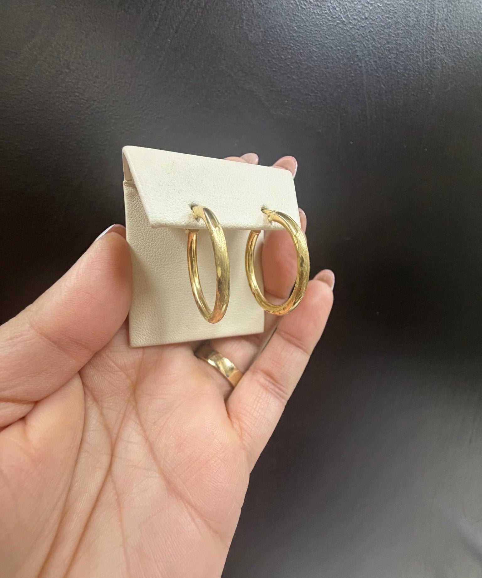 Yellow gold 10k Earrings Hoops - Miral Jewelry