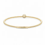 Yellow Gold 14K Bangle Diamond Women's Bracelet with 0.16Tw Round Diamonds - Miral Jewelry