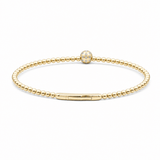 Yellow Gold 14K Bangle Diamond Women's Bracelet with 0.16Tw Round Diamonds - Miral Jewelry