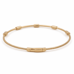 Yellow Gold 14K Bangle Diamond Women's Bracelet with 0.20Tw Round Diamonds - Miral Jewelry