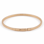 Yellow Gold 14K Bangle Diamond Women's Bracelet with 0.50Tw Round Diamonds - Miral Jewelry