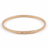 Yellow Gold 14K Bangle Diamond Women's Bracelet with 0.50Tw Round Diamonds - Miral Jewelry