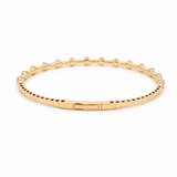 Yellow Gold 14K Bangle Diamond Women's Bracelet with 0.50Tw Round Diamonds - Miral Jewelry