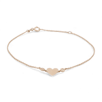 Yellow Gold 14K Fancy Link Diamond Women's Bracelet Heart with 0.04Tw Round Diamonds - Miral Jewelry