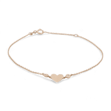 Yellow Gold 14K Fancy Link Diamond Women's Bracelet Heart with 0.04Tw Round Diamonds - Miral Jewelry