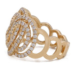 Yellow Gold 14K Fashion Ring With Diamonds - Miral Jewelry