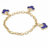 Yellow Gold 14K Fashion Women's Bracelet With Diamonds - Miral Jewelry