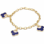 Yellow Gold 14K Fashion Women's Bracelet With Diamonds - Miral Jewelry