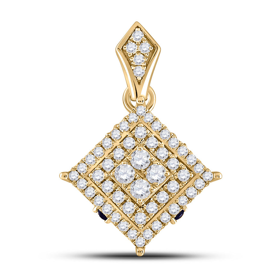 Yellow Gold 14k Fashion Pendant With 0.60tw Of Diamonds