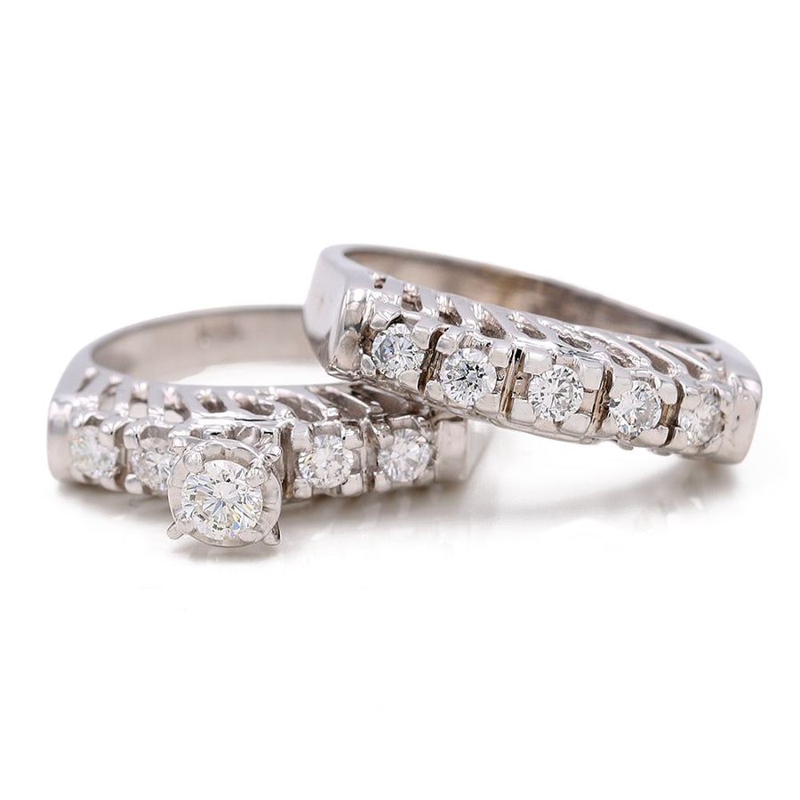 Contemporary Diamond Bridal Set