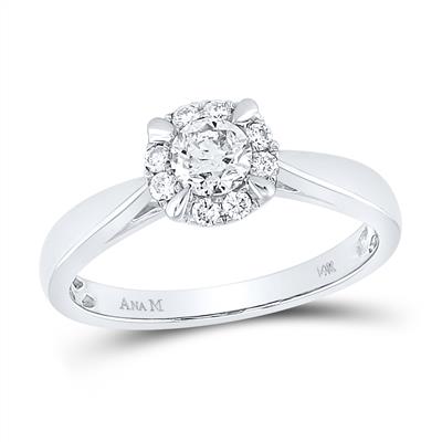 Round Diamond Solitaire Bridal Engagement Ring 1/2 Cttw (Certified)