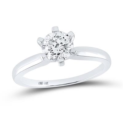 Round Diamond Solitaire Supreme Bridal Ring 1 Cttw (Certified)