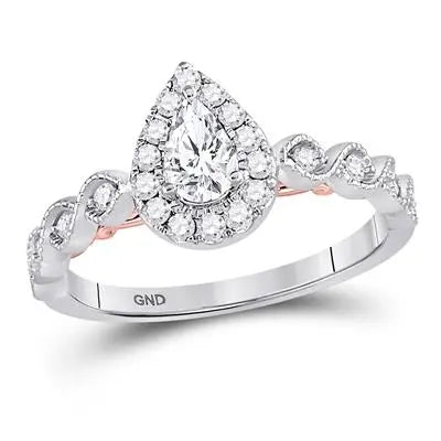Pear Diamond Solitaire Bridal Engagement Ring 3/4 Cttw (Certified) Miral Jewelry