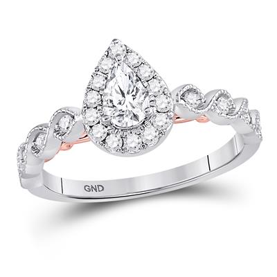 Pear Diamond Solitaire Bridal Engagement Ring 3/4 Cttw (Certified)